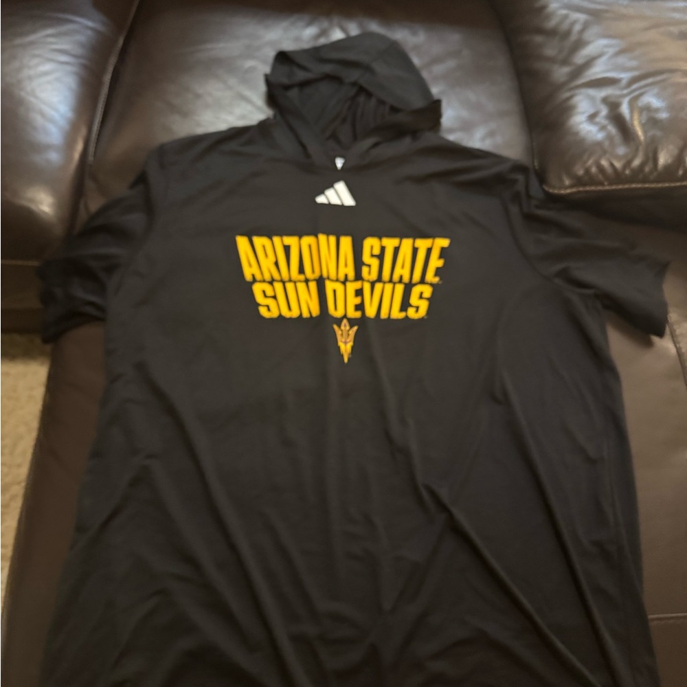 Arizona State Sun Devils Black Short Sleeve Hoodie